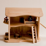 Gnomes inside QToys Storey Cottage doll house from QToys