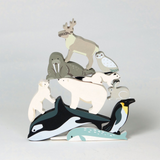 Tender Leaf | Polar Animals Display Shelf Set