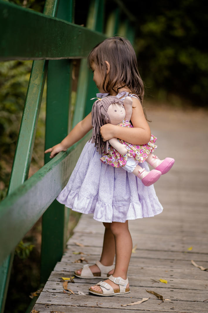 Bonikka Sofia doll being carried around by a young girl