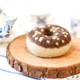 Tara Treasures | Felt Doughnut with Chocolate Frosting and Nuts
