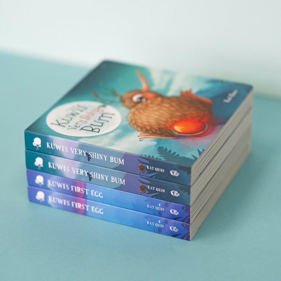 The collection of Kuwi the Kiwi board books