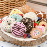 Tara Treasures | Felt Doughnut with Pink Vanilla Frosting and Chocolate Drizzle