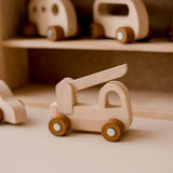 Fire truck from QToys wooden vehicle toys